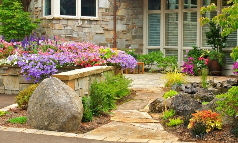 front yard landscaping ideas with rocks