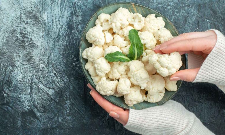 Cauliflower florets in a bowl