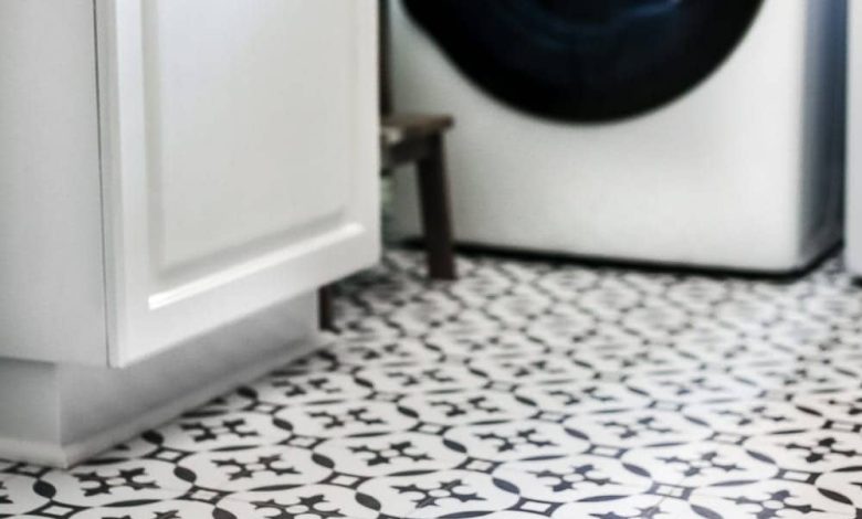 DIY Moroccan Vinyl Tile Floor