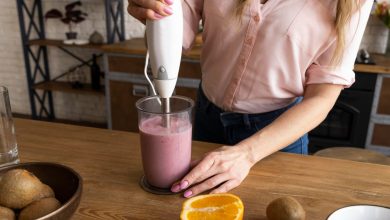 A man making a smoothie