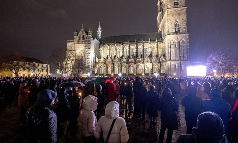 Church bells ring across Magdeburg as city mourns victims of Christmas market attack