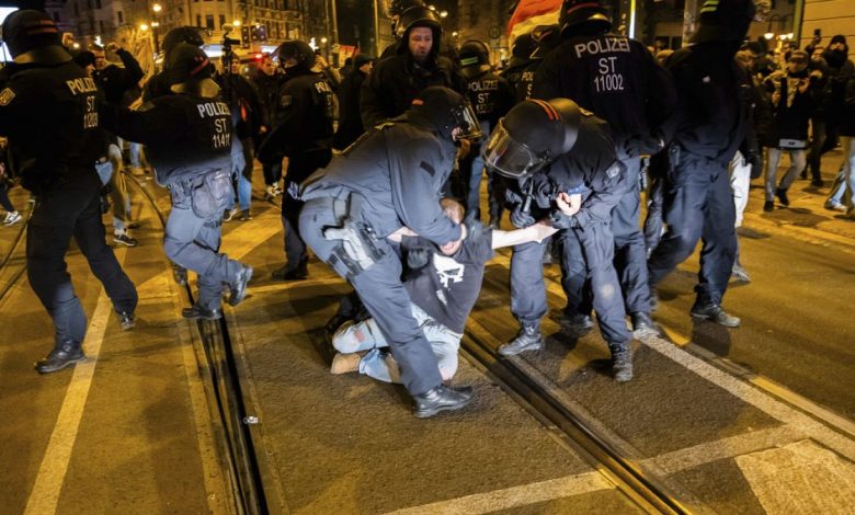 Germany's far-right stages anti-migration rally in Magdeburg