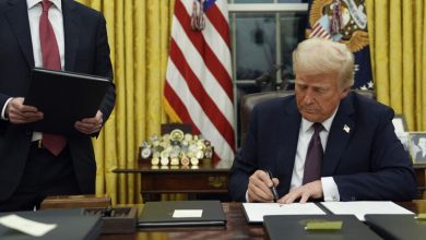 Trump pardons 6 January perpetrators as he signs slew of executive orders on first day in office