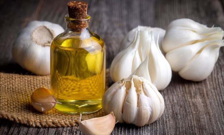 Garlic oil in a bottle