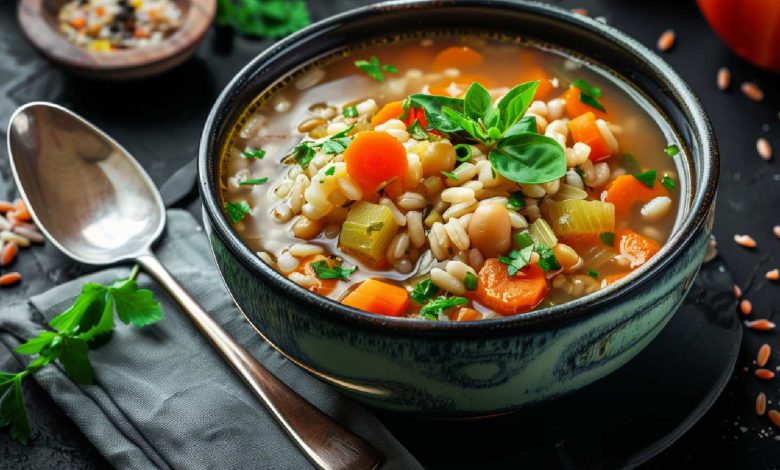 Vegetable barley soup