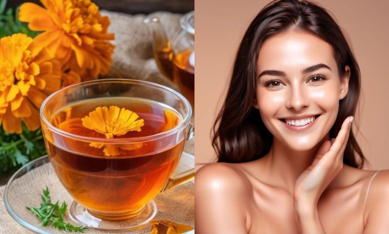 5 marigold tea benefits for skin and 8 ways to use it