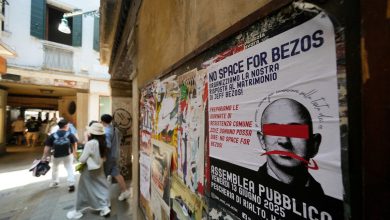 'We don't need Bezos': Venice activists prepare to protest against tech billionaire's wedding