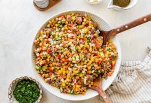 Dense Bean Salad with Salami and Feta