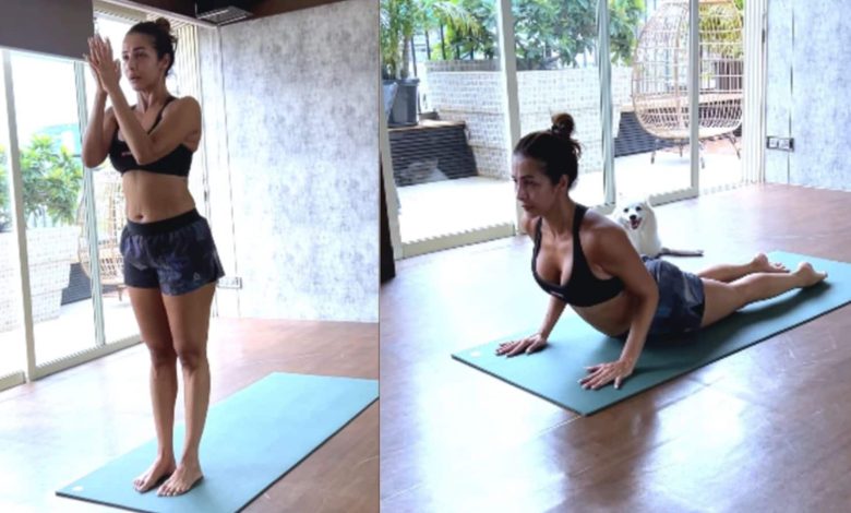 Malaika Arora shows how to perform Surya Namaskar for core strength and inner calm